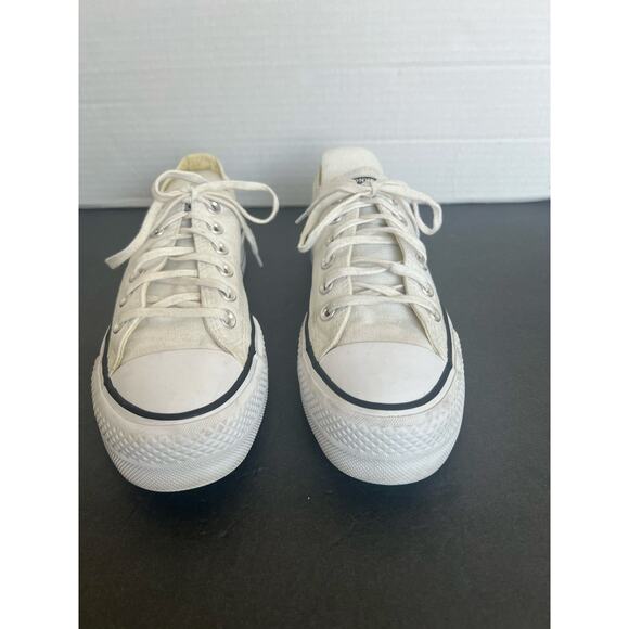 Converse Chuck Taylor All Star Lift Platform White/Black Low Top Skate Shoes 7.5 - Picture 3 of 10